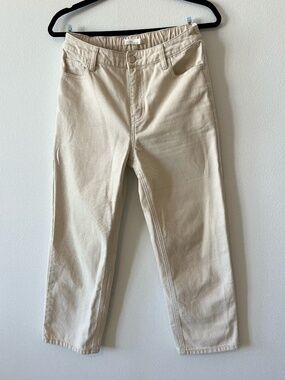 Oak + Fort Twill Jeans Oat Size Small Mid Rise